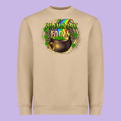 St. Patrick's Shamrock Farm Heavyweight Sweatshirt Designed By Cowgirlartshop