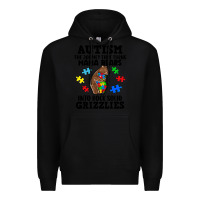 Black Autism grizzlies Premium Hoodie - FaDigitalArtStudio