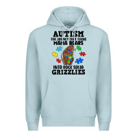 Blue Mist Autism grizzlies Premium Hoodie - FaDigitalArtStudio