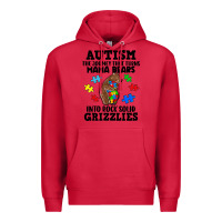 Cardinal Autism grizzlies Premium Hoodie - FaDigitalArtStudio