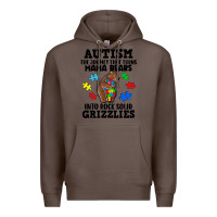 Coffee Autism grizzlies Premium Hoodie - FaDigitalArtStudio