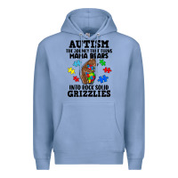 Colony Blue Autism grizzlies Premium Hoodie - FaDigitalArtStudio