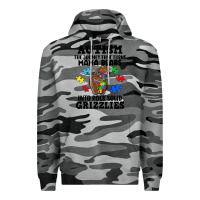 Slate Camo Autism grizzlies Premium Hoodie - FaDigitalArtStudio
