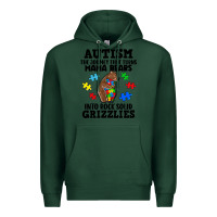 Sports Green Autism grizzlies Premium Hoodie - FaDigitalArtStudio
