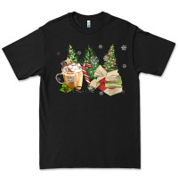 Black christmas coffee and book Premium Tee - MaliasSmallBusiness