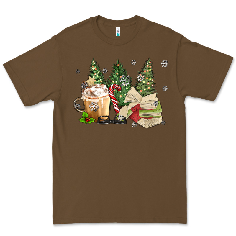 Christmas Coffee And Book Premium Tee by MaliasSmallBusiness | Teevron