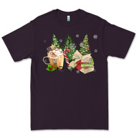 Plum christmas coffee and book Premium Tee - MaliasSmallBusiness