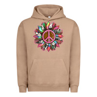 Pigment Burro sunflower and tie dye with peace sign Urban Hoodie - Artiststas