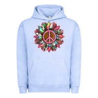 Pigment Grape Ice sunflower and tie dye with peace sign Urban Hoodie - Artiststas