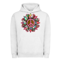 Pigment Lunar Rock sunflower and tie dye with peace sign Urban Hoodie - Artiststas