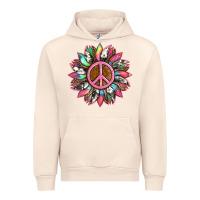 Sandshell sunflower and tie dye with peace sign Urban Hoodie - Artiststas