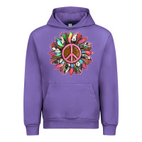 Tulip sunflower and tie dye with peace sign Urban Hoodie - Artiststas