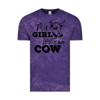 Cloud Purple This Girl Loves Her Cow Vintage Tee - Bettercallsaul