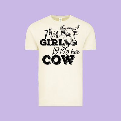 This Girl Loves Her Cow Vintage Tee Designed By Bettercallsaul