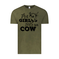 Vintage Olive This Girl Loves Her Cow Vintage Tee - Bettercallsaul