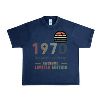 Navy Vintage 1970 Limited Edition 50 Years Of Being Awe Urban Heavy Tee - Bettercallsaul