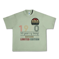 Oil Green Vintage 1970 Limited Edition 50 Years Of Being Awe Urban Heavy Tee - Bettercallsaul