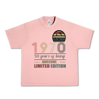 Salmon Vintage 1970 Limited Edition 50 Years Of Being Awe Urban Heavy Tee - Bettercallsaul
