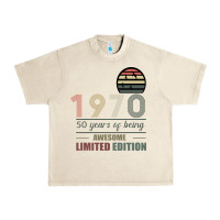 Sandshell Vintage 1970 Limited Edition 50 Years Of Being Awe Urban Heavy Tee - Bettercallsaul