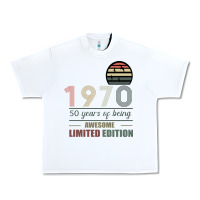 White Vintage 1970 Limited Edition 50 Years Of Being Awe Urban Heavy Tee - Bettercallsaul