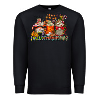 Black Hallothanksmas Gnome Coffee Cups Premium Sweatshirt - CowhideDigitalArt