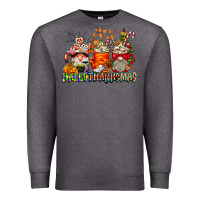 Charcoal Heather Hallothanksmas Gnome Coffee Cups Premium Sweatshirt - CowhideDigitalArt