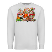 Dove Grey Hallothanksmas Gnome Coffee Cups Premium Sweatshirt - CowhideDigitalArt