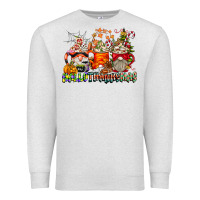Oatmeal Heather Hallothanksmas Gnome Coffee Cups Premium Sweatshirt - CowhideDigitalArt