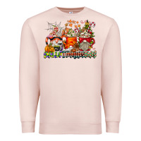 Pale Pink Hallothanksmas Gnome Coffee Cups Premium Sweatshirt - CowhideDigitalArt