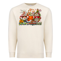 Sandshell Hallothanksmas Gnome Coffee Cups Premium Sweatshirt - CowhideDigitalArt
