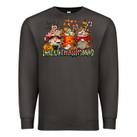 Smoke Hallothanksmas Gnome Coffee Cups Premium Sweatshirt - CowhideDigitalArt