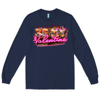 Navy be my valentine Long Sleeve Tee - HowdyJamesFarm