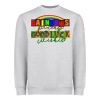 Heather Grey Rainbows pinches good luck wisher St. Patrick's Heavyweight Sweatshirt - CowGirlArtShop