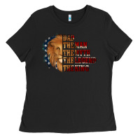 Black Dad The Man The Myth The Legend The King Ladies Tee - Jasminsmagicworld