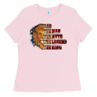 Bubblegum Pink Dad The Man The Myth The Legend The King Ladies Tee - Jasminsmagicworld
