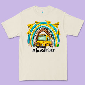 Bus Driver Rainbow Premium Tee Designed By Nancycooperartshop