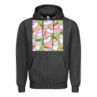 Charcoal Heather Easter Bunnies With Carrots Seamless Pattern Zipper Hoodie - BundleAndBundleShop