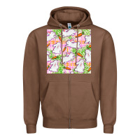 Chestnut Easter Bunnies With Carrots Seamless Pattern Zipper Hoodie - BundleAndBundleShop