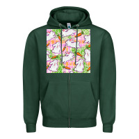 Sports Green Easter Bunnies With Carrots Seamless Pattern Zipper Hoodie - BundleAndBundleShop