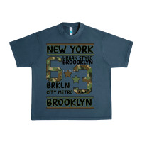 Midnight Navy Newyork Brooklyn Urban Heavy Tee - Bettercallsaul