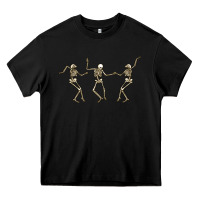 Black dancing skeletons Heavy Core Tee - MaliasSmallBusiness