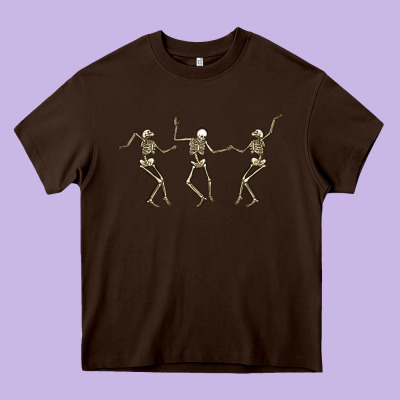 Dancing Skeletons Heavy Core Tee Designed By Maliassmallbusiness
