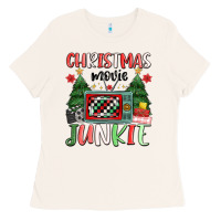 Christmas Movie Junkie Ladies Tee | Teevron