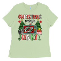 Matcha Christmas movie junkie Ladies Tee - MaliasSmallBusiness