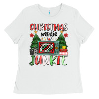 White Christmas movie junkie Ladies Tee - MaliasSmallBusiness