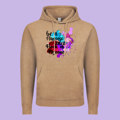 Be A Flamingo In A Flock Of Pigeons Vintage Hoodie Designed By Bettercallsaul