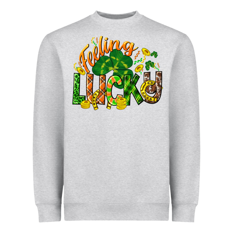 Feeling Lucky St. Patrick's Day Heavyweight Sweatshirt by CowGirlArtShop | Teevron