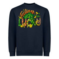 Navy Feeling lucky St. Patrick's Day Heavyweight Sweatshirt - CowGirlArtShop