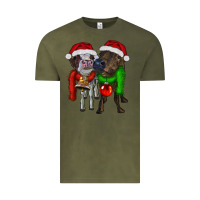 Vintage Olive two christmas heifers Vintage Tee - RanaPortraitStore