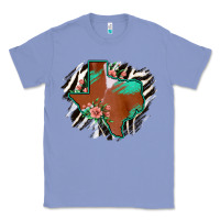 Colony Blue Western Horsehide Texas Flag Classic Tee - Bettercallsaul